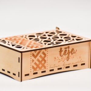 Tējas paciņu kastīte ar vaku
