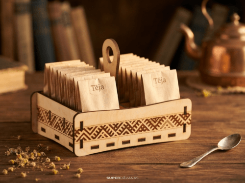tea bag wooden holder made in latvia