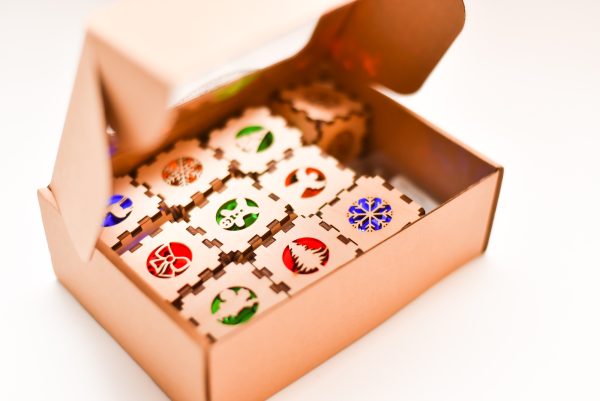 10 LED gaismas virtene ar ziemassvētku zīmēm