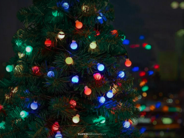 200 LED Bumbiņas / Ziemassvētku lampiņu virtene