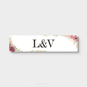 Personalizēts suvenīrnumurs / Floral / 52 x 13 cm