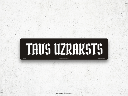 Personalizēts suvenīrnumurs / Black / 52 x 13 cm