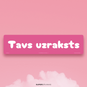 Personalizēts suvenīrnumurs / Pink / 52 x 13 cm